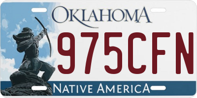 OK license plate 975CFN