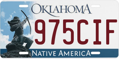 OK license plate 975CIF