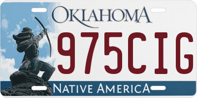 OK license plate 975CIG