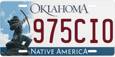 OK license plate 975CIO