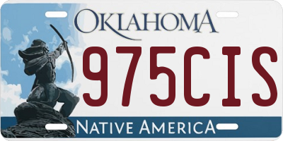 OK license plate 975CIS