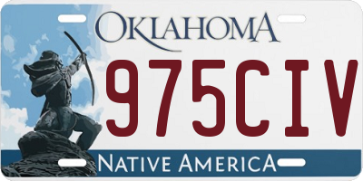 OK license plate 975CIV