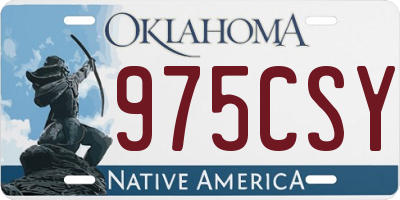 OK license plate 975CSY
