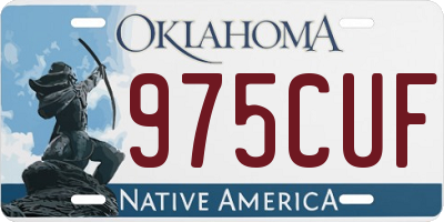 OK license plate 975CUF