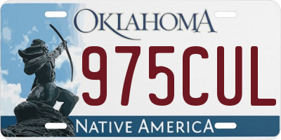 OK license plate 975CUL