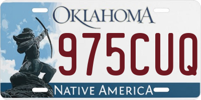 OK license plate 975CUQ