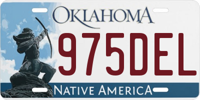 OK license plate 975DEL