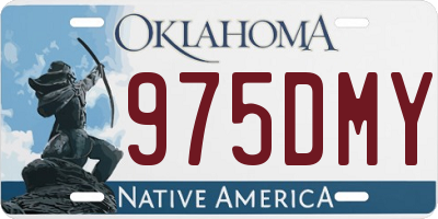 OK license plate 975DMY