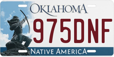 OK license plate 975DNF