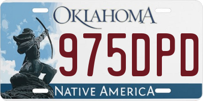 OK license plate 975DPD
