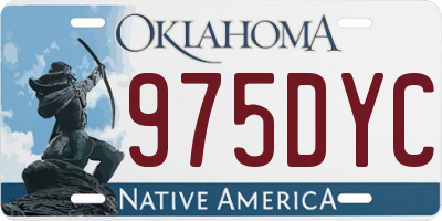 OK license plate 975DYC