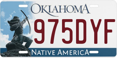 OK license plate 975DYF