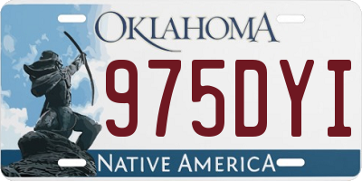 OK license plate 975DYI