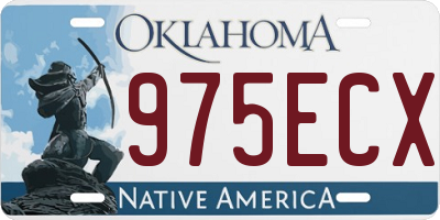 OK license plate 975ECX