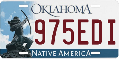 OK license plate 975EDI