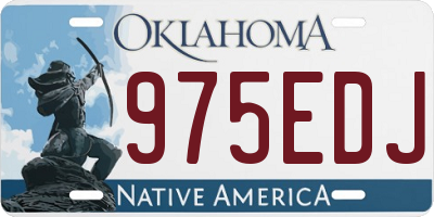 OK license plate 975EDJ