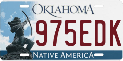 OK license plate 975EDK