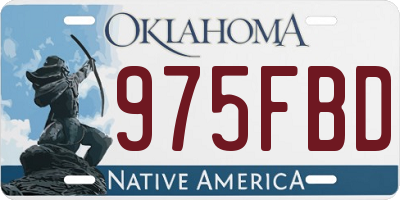 OK license plate 975FBD