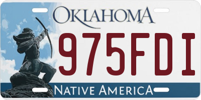 OK license plate 975FDI