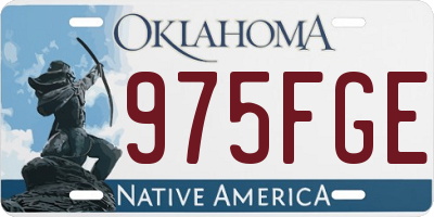 OK license plate 975FGE