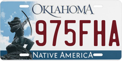 OK license plate 975FHA