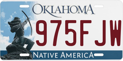 OK license plate 975FJW