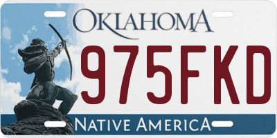 OK license plate 975FKD
