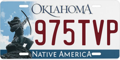 OK license plate 975TVP