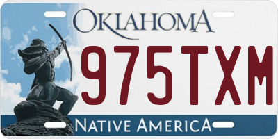 OK license plate 975TXM