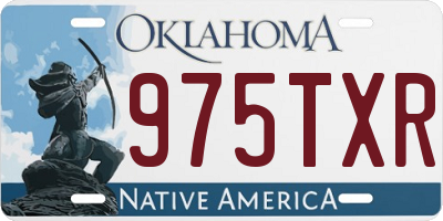 OK license plate 975TXR