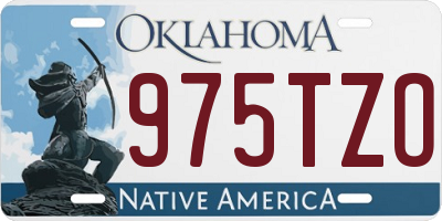 OK license plate 975TZO