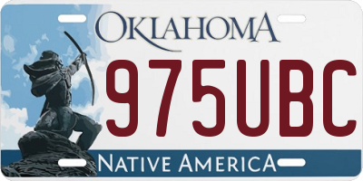 OK license plate 975UBC