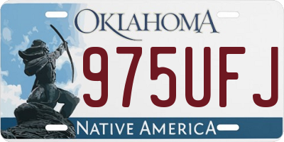 OK license plate 975UFJ