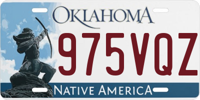 OK license plate 975VQZ