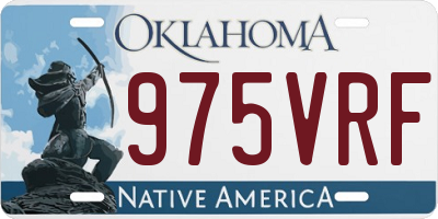 OK license plate 975VRF