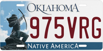 OK license plate 975VRG