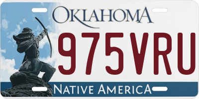 OK license plate 975VRU
