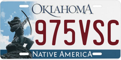 OK license plate 975VSC