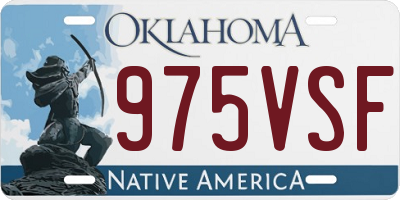 OK license plate 975VSF