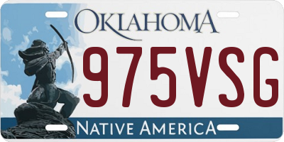 OK license plate 975VSG