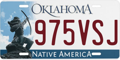 OK license plate 975VSJ