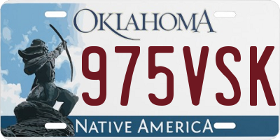 OK license plate 975VSK