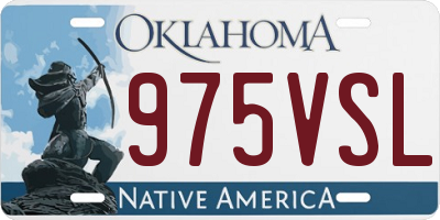 OK license plate 975VSL
