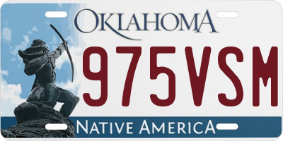 OK license plate 975VSM