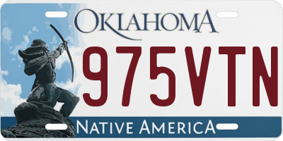 OK license plate 975VTN