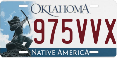 OK license plate 975VVX