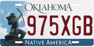 OK license plate 975XGB