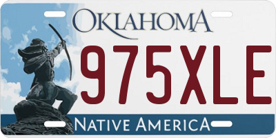OK license plate 975XLE