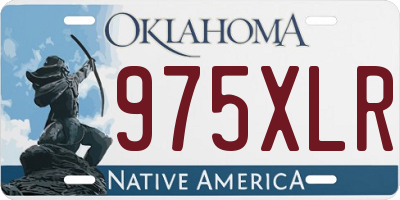 OK license plate 975XLR