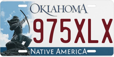 OK license plate 975XLX